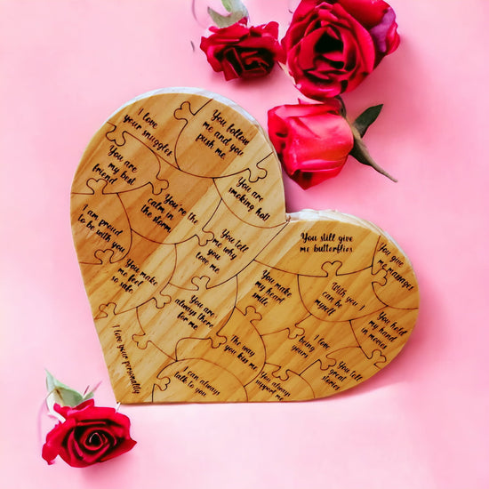 Laser Etched Wood Heart