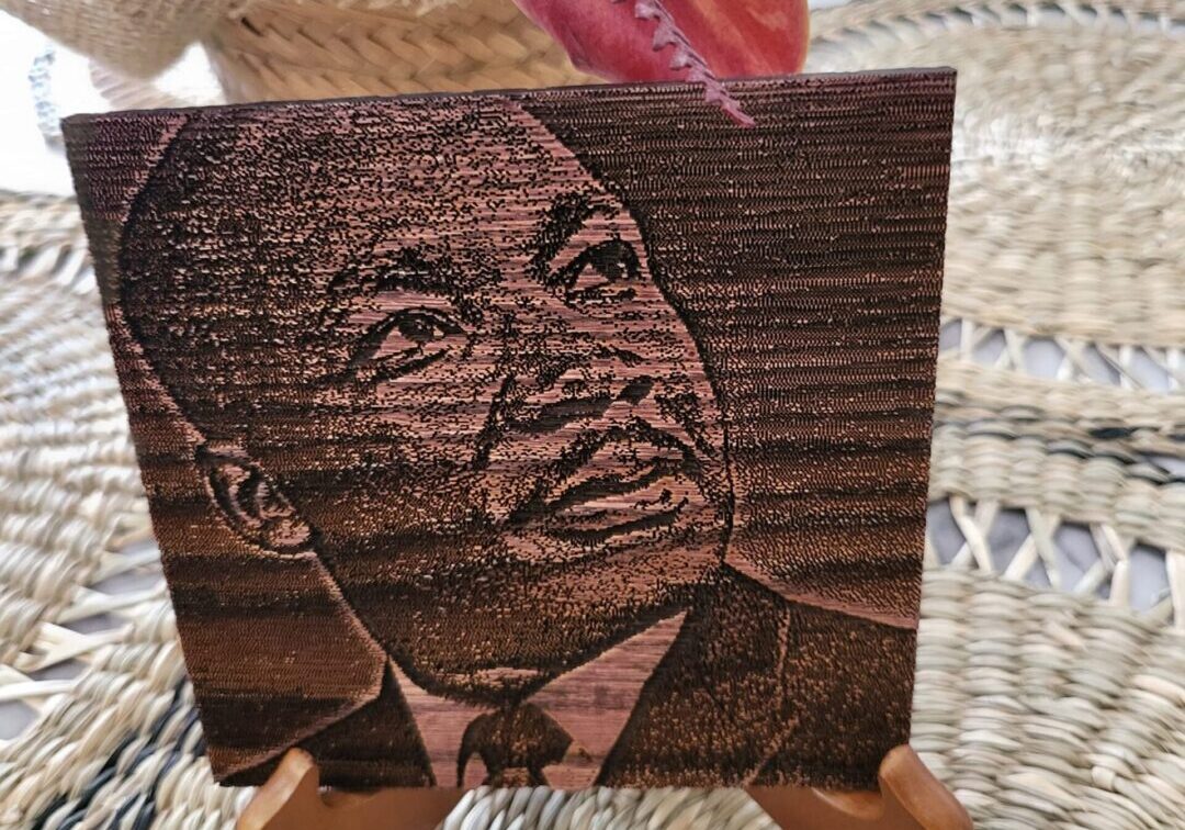 A wooden picture of dr. Martin luther king
